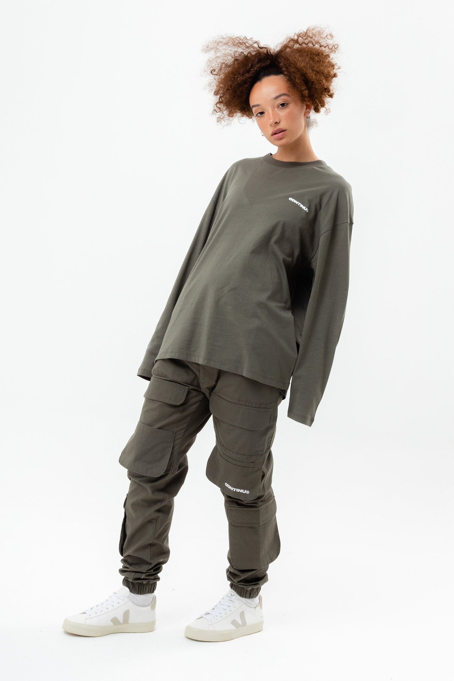 CONTINU8 KHAKI CARGO PANTS