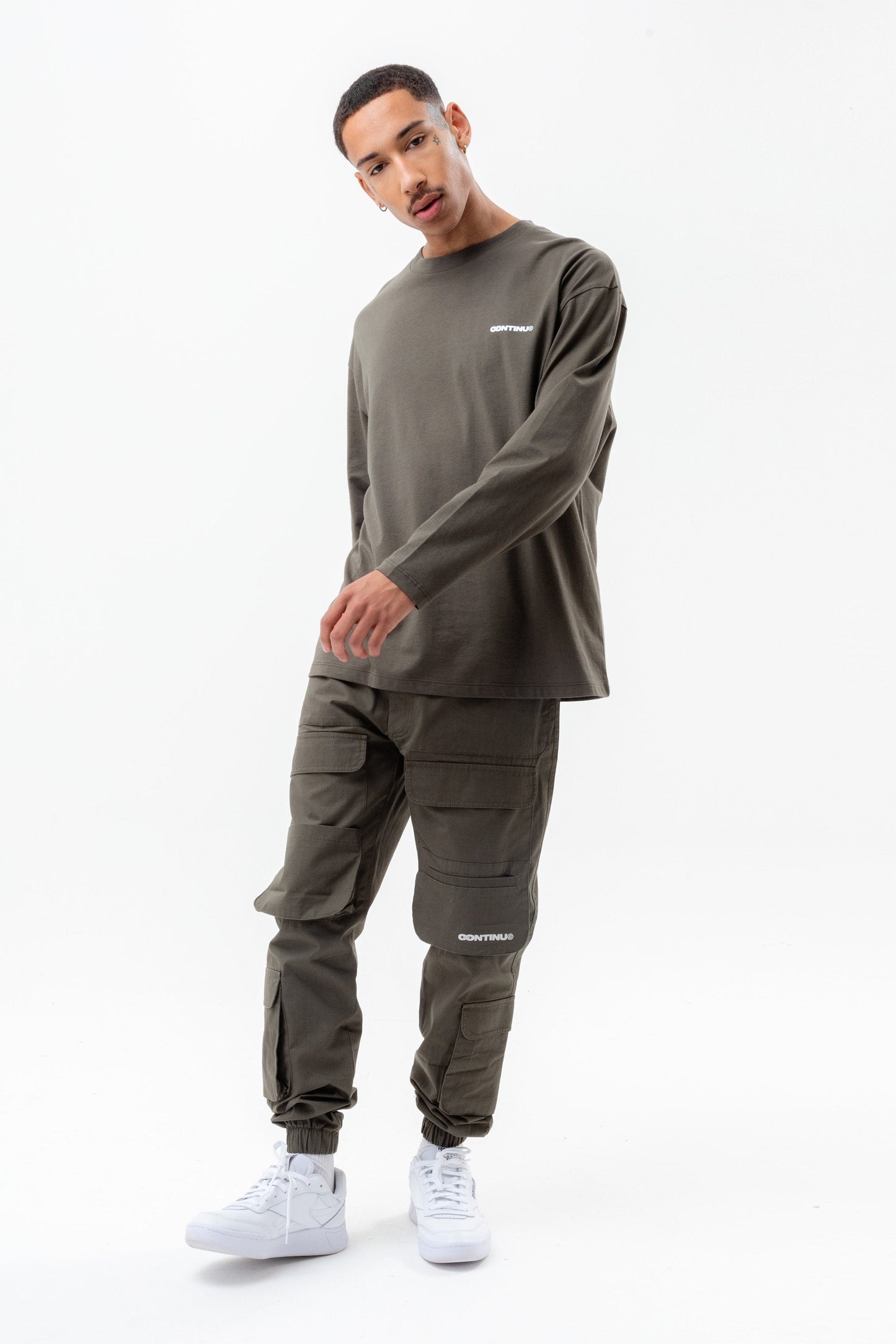 CONTINU8 KHAKI CARGO PANTS