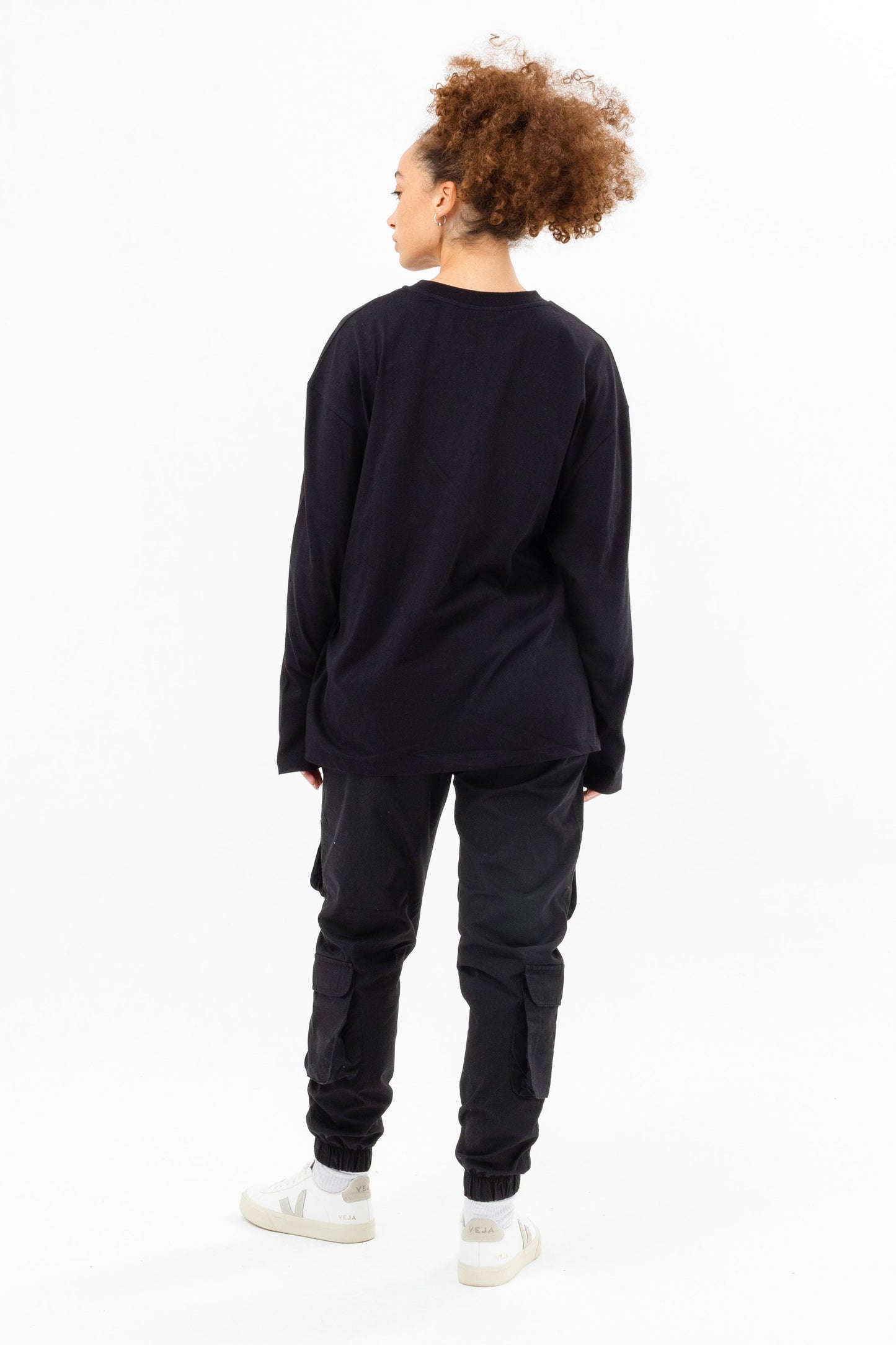 CONTINU8 BLACK CARGO PANTS