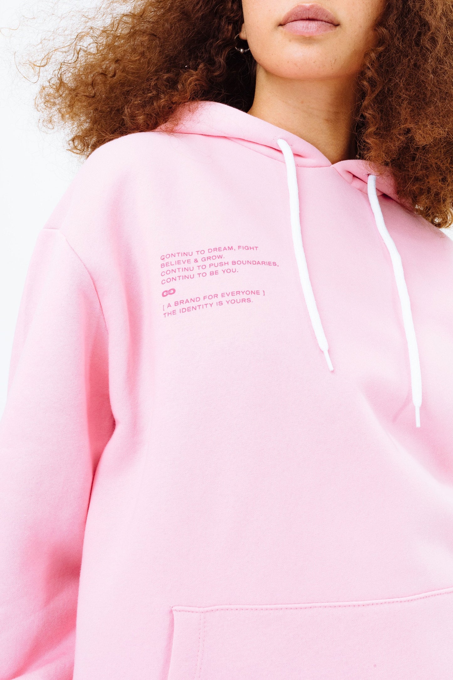 CONTINU8 TONAL PINK GRAPHIC OVERSIZED HOODIE