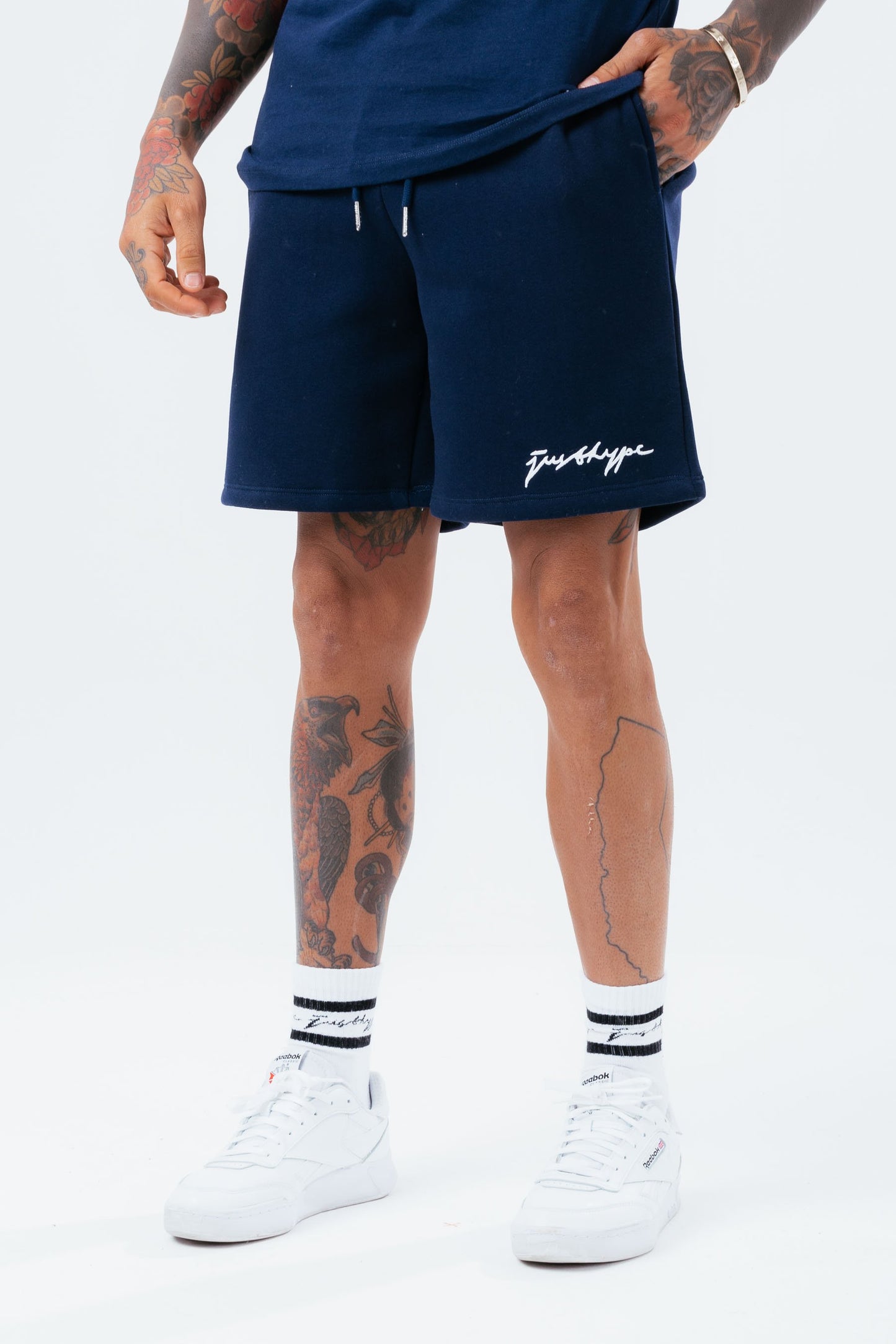 HYPE NAVY SCRIBBLE MEN'S SHORTS