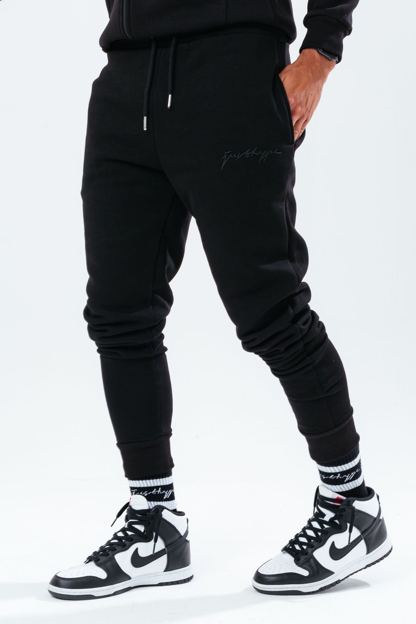 HYPE BLACK SCRIBBLE ZIP MEN'S TRACKSUIT SET