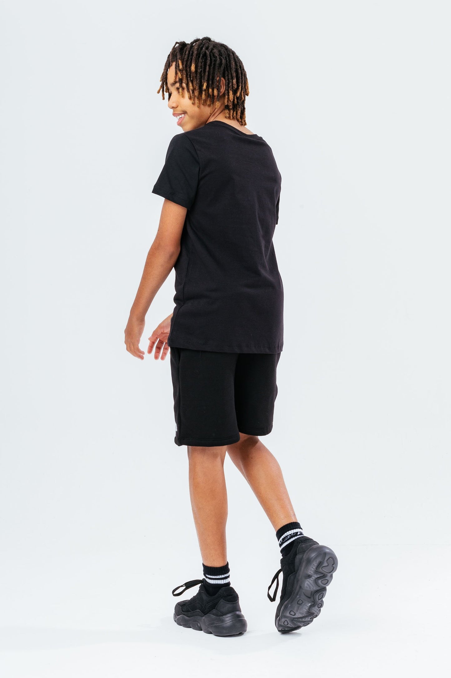 HYPE UNISEX KIDS BLACK SCRIPT T-SHIRT