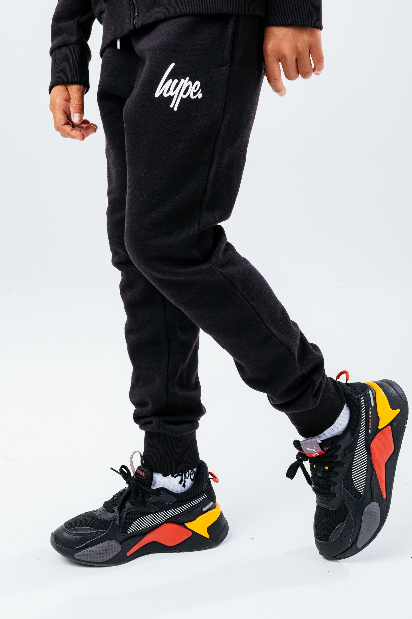 HYPE UNISEX KIDS BLACK SCRIPT JOGGERS