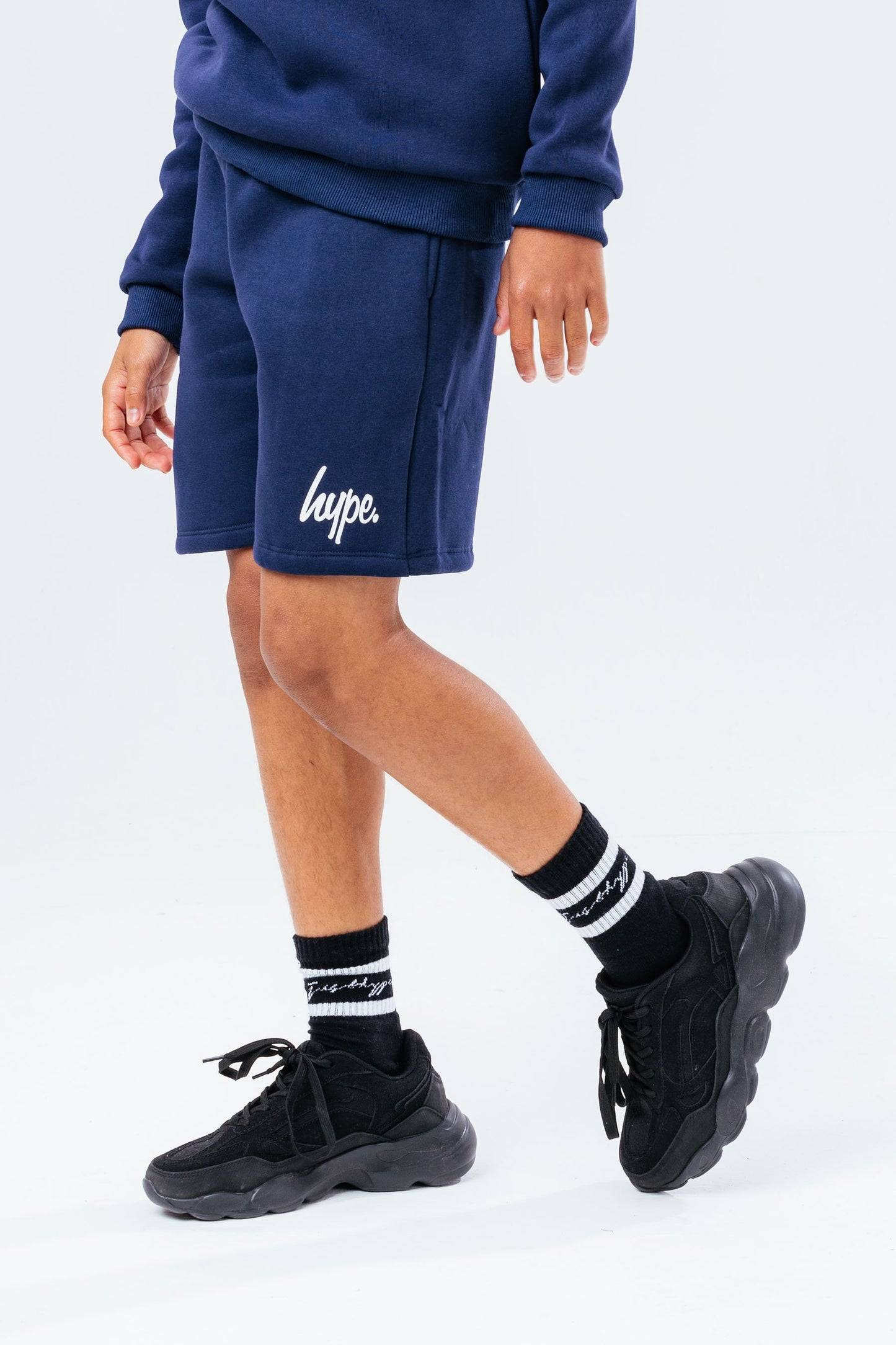 HYPE BOYS NAVY SCRIPT SHORTS