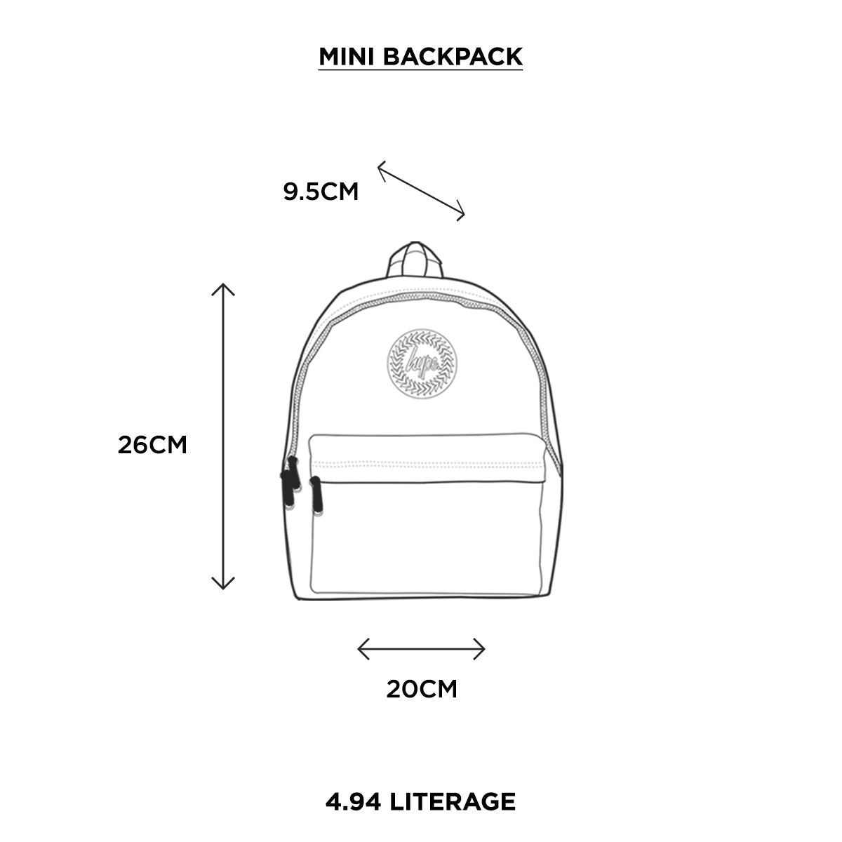 HYPE BLACK CREST MINI BACKPACK