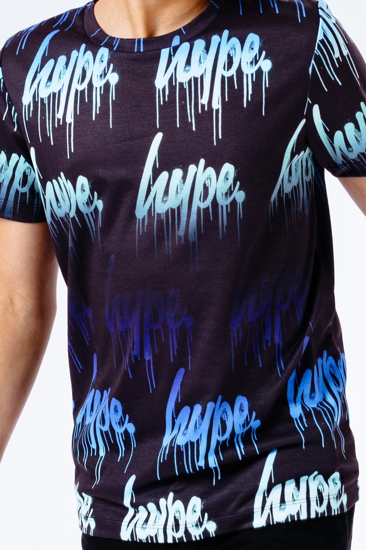 Hype Blue Drips Repeat Logo Kids T-Shirt