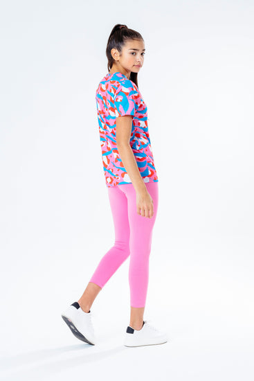 Hype Pink Zebra Kids T-Shirt & Leggings Set