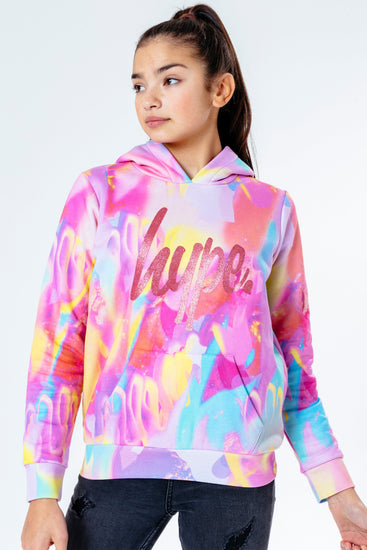 Hype Pink Strobe Kids Pullover Hoodie