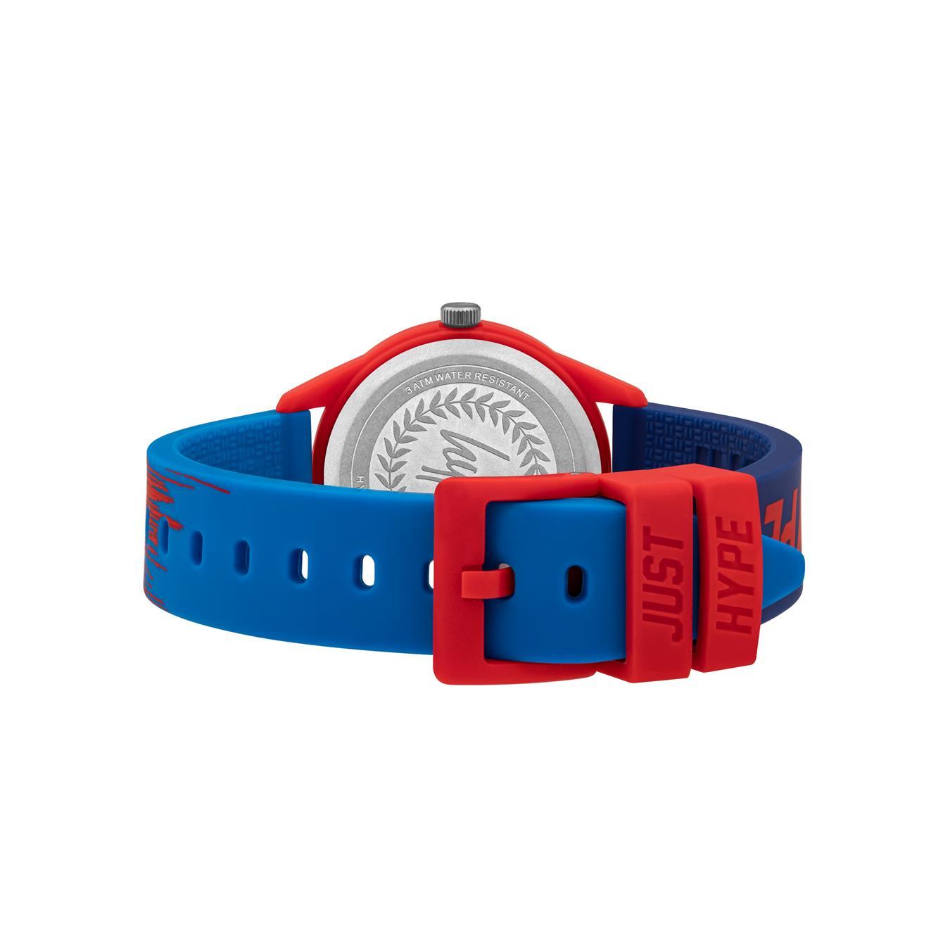 HYPE RED AND BLUE PAINT DRIP KIDS WATCH