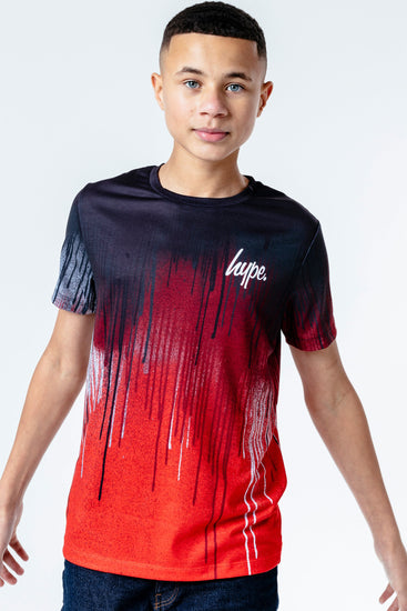 Hype Red Crimson Drip Kids T-Shirt