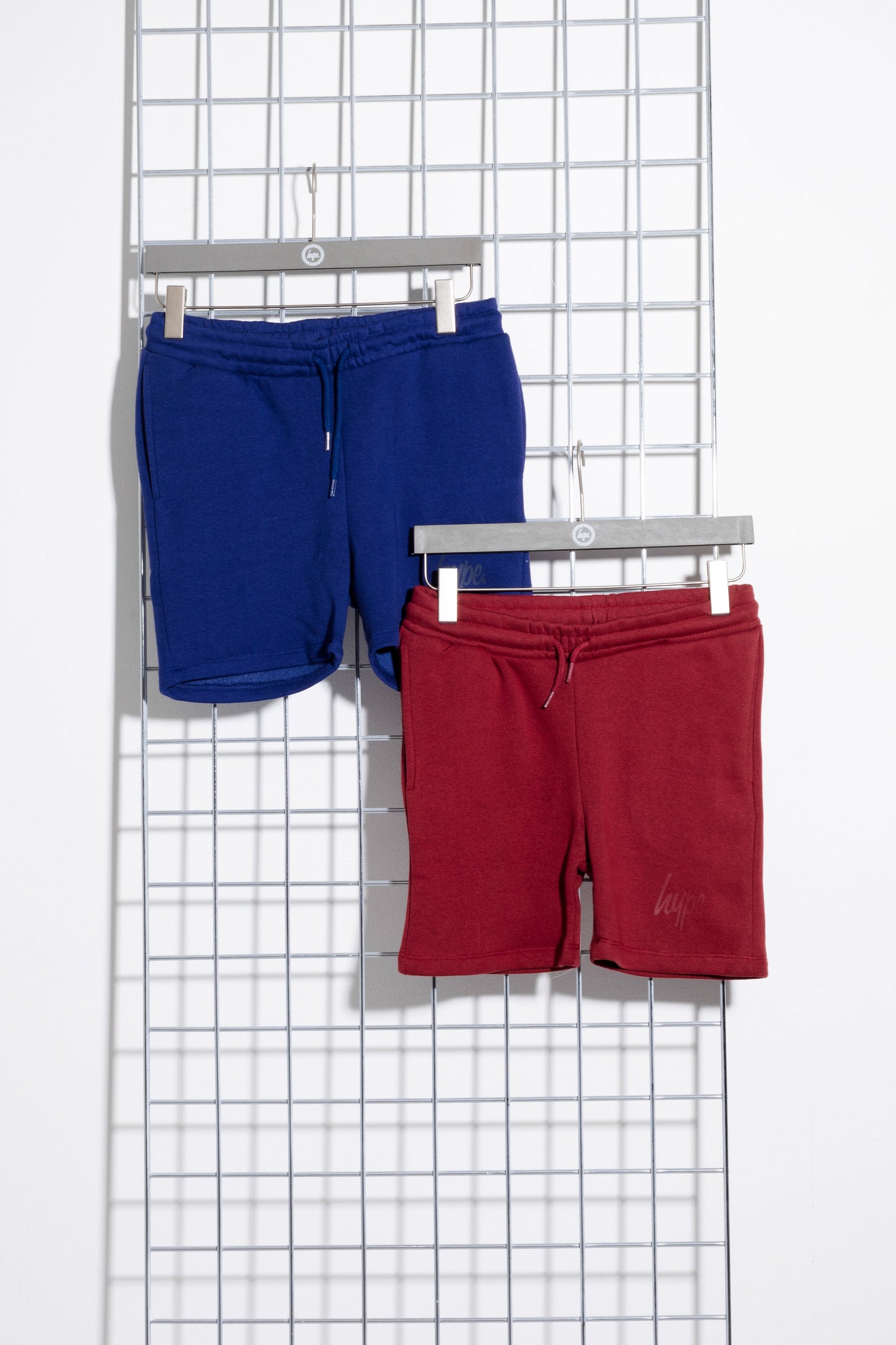 Hype Two Pack Navy & Burgundy Kids Shorts