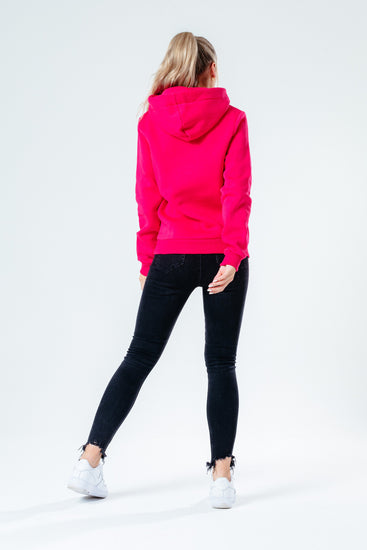 Hype Bright Pink Drawstring Women'S Pullover Hoodie