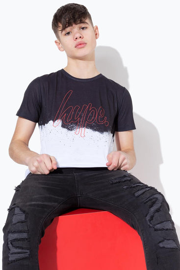 Hype Blotch Splatter Fade Script Kids T-Shirt