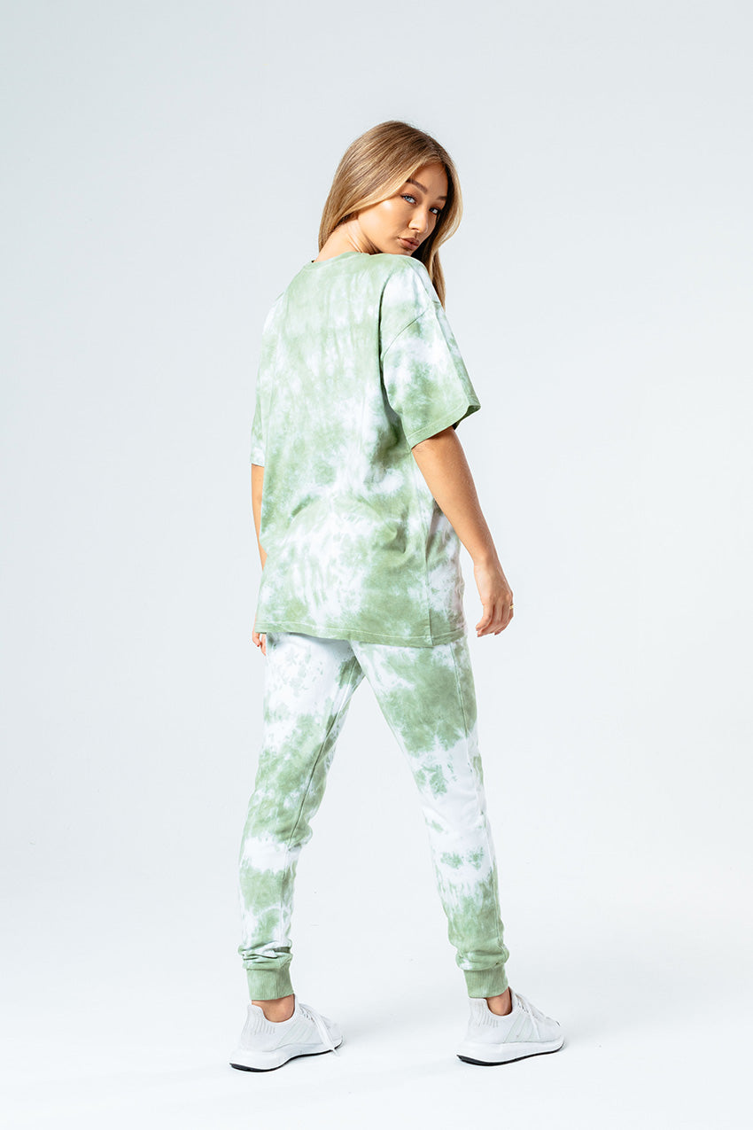 Hype Green Tie Dye Women'S Oversized T-Shirt