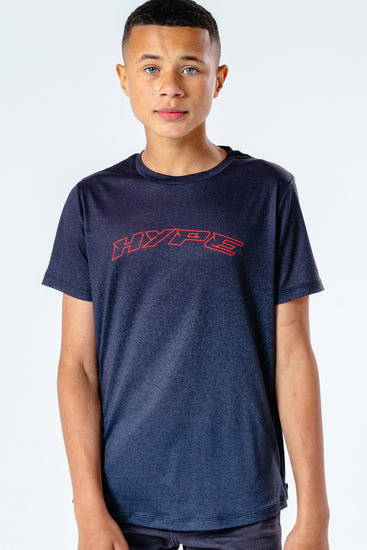 Hype Black Fade Zip Detail Kids T-Shirt