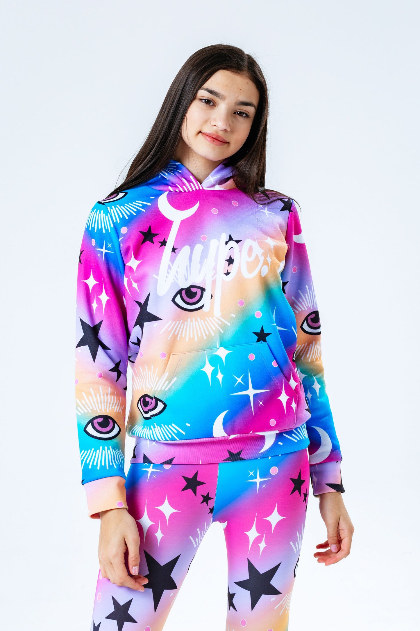 Hype Rainbow Mystic Aop Kids Pullover Hoodie