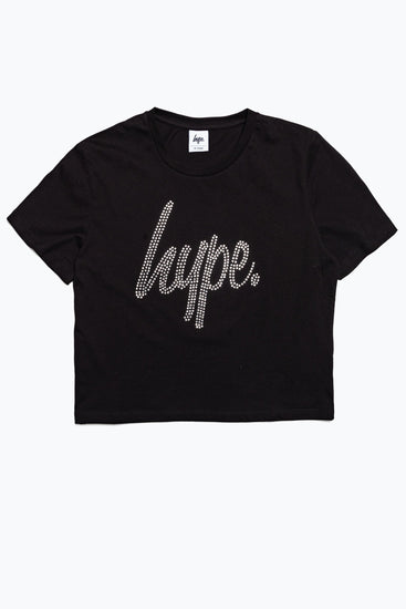Hype Rhinestone Kids Crop T-Shirt