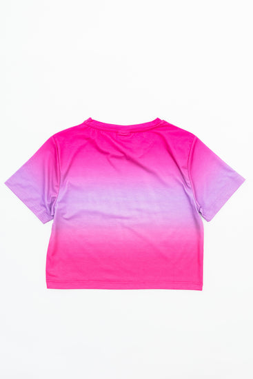 Hype Rosy Pink Fade Kids Crop T-Shirt