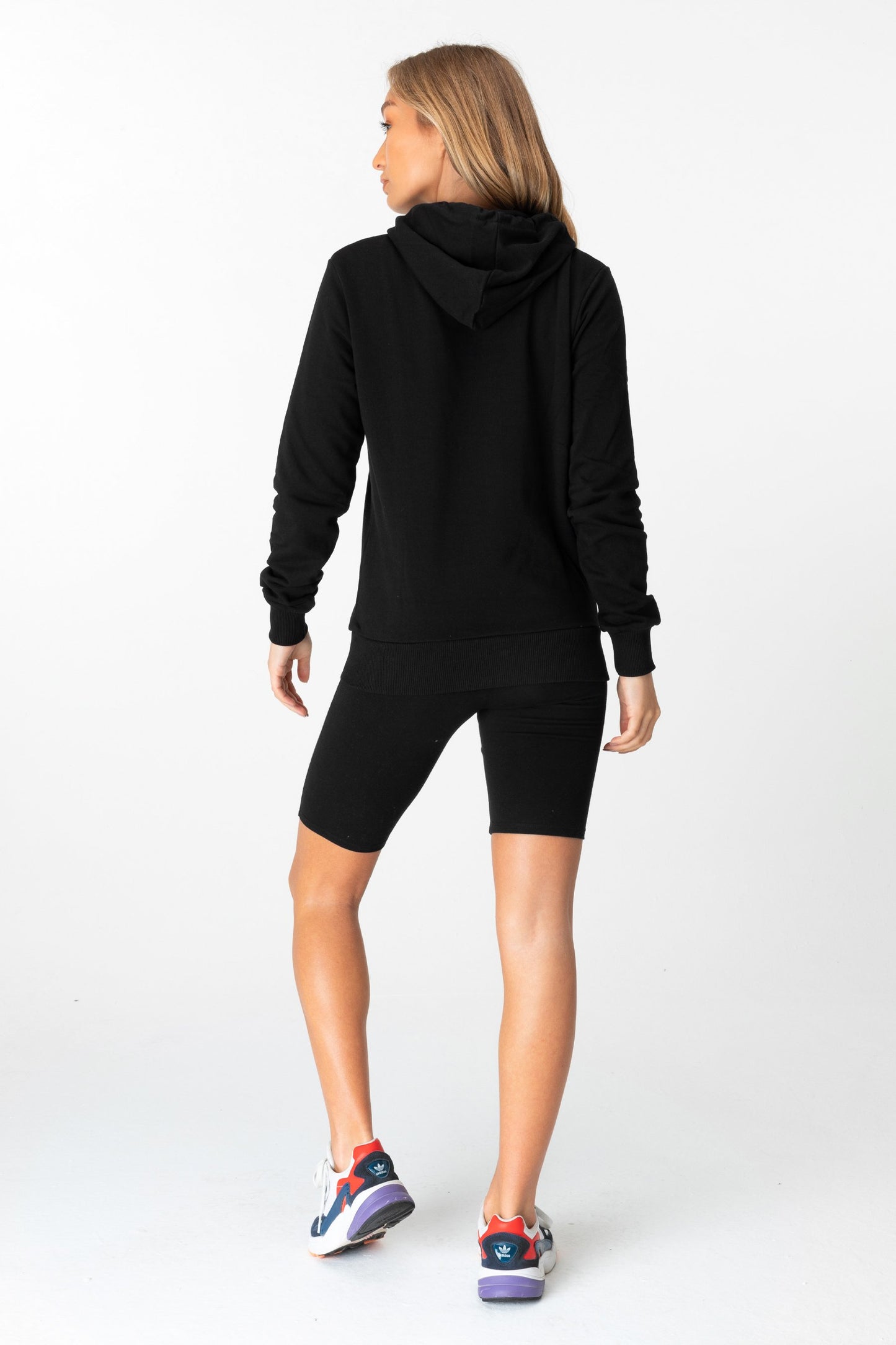 Hype Black Drawcord Women'S Pullover Hoodie