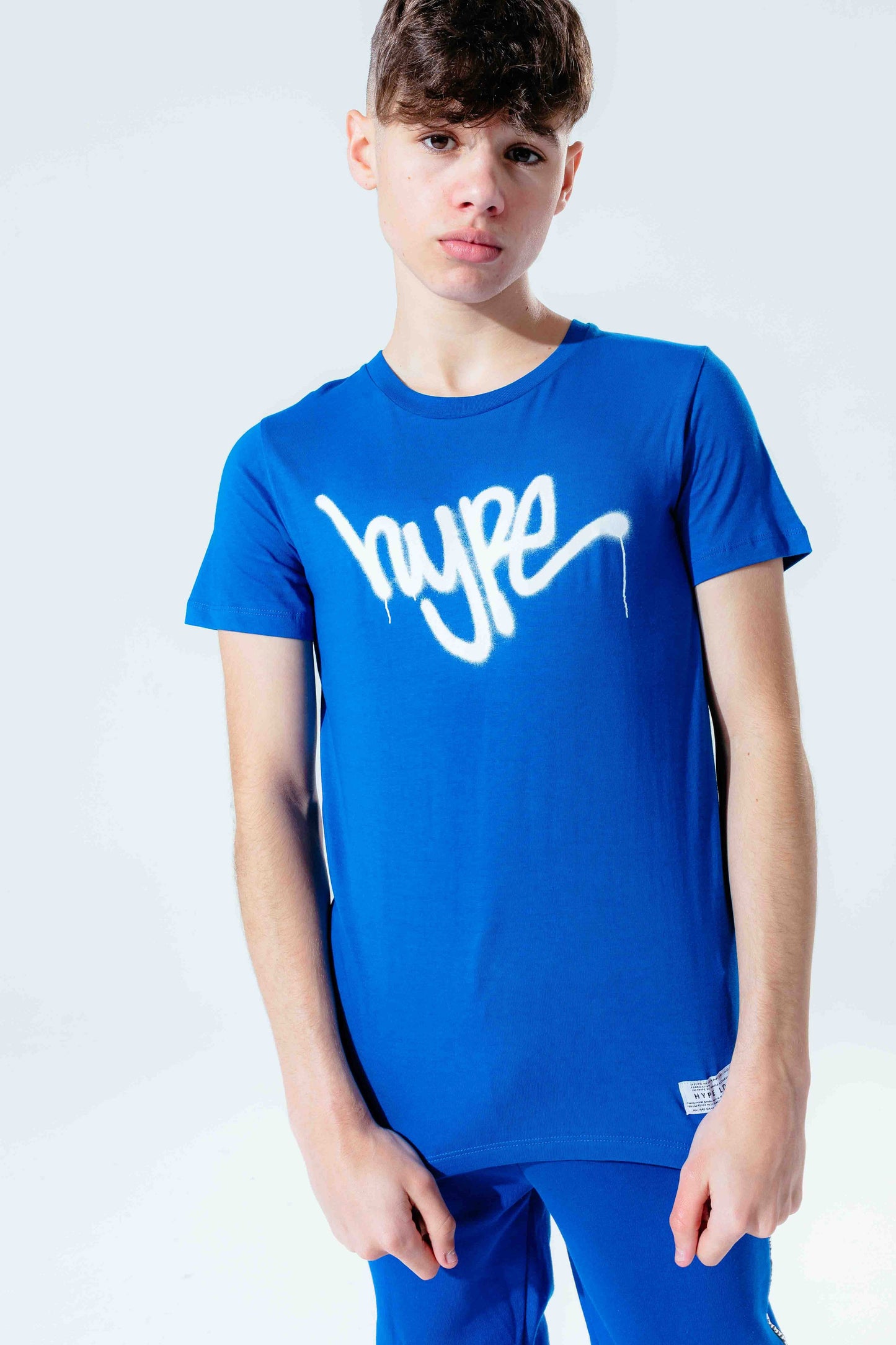 Hype Blue Graffiti Script Kids T-Shirt