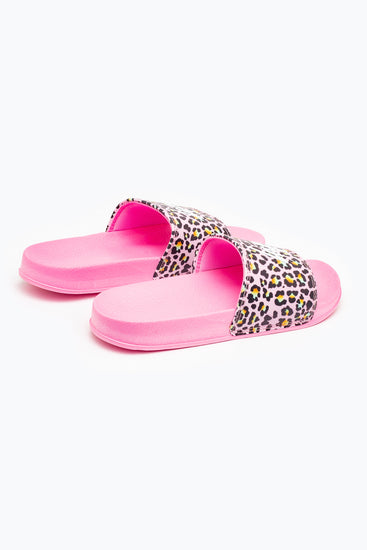 Hype Disco Leopard Kids Sliders