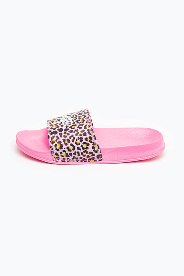 Hype Disco Leopard Kids Sliders