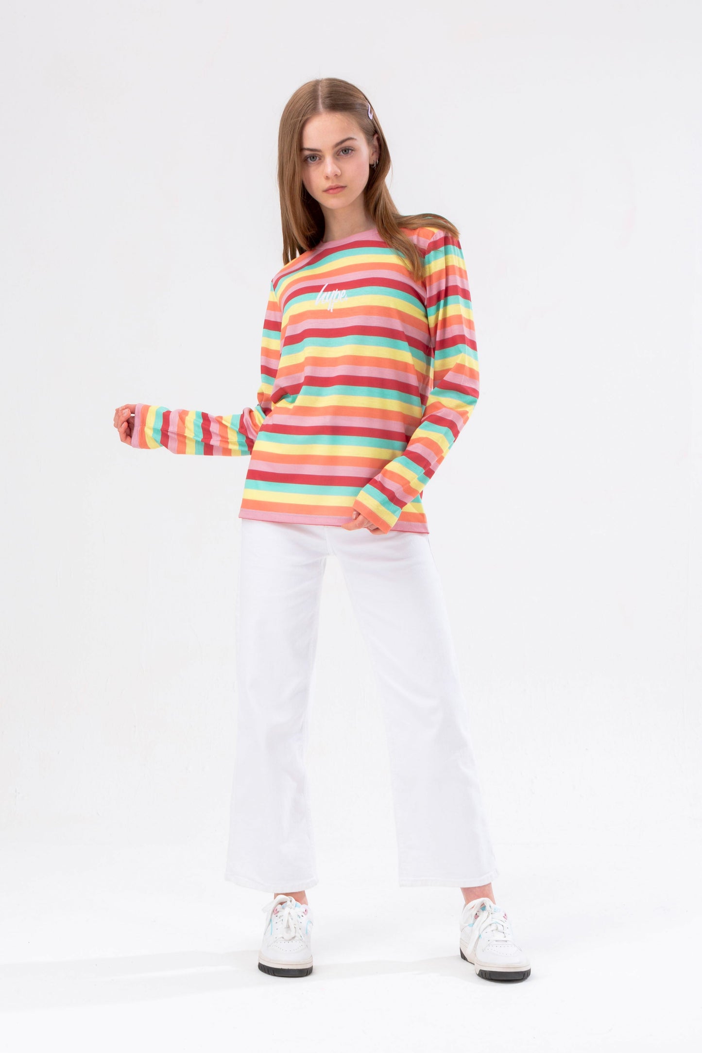 HYPE GIRLS RAINBOW LONG SLEEVE T-SHIRT