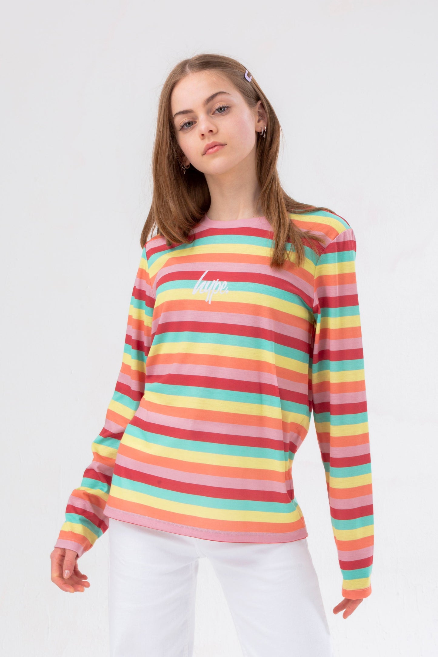 HYPE GIRLS RAINBOW LONG SLEEVE T-SHIRT