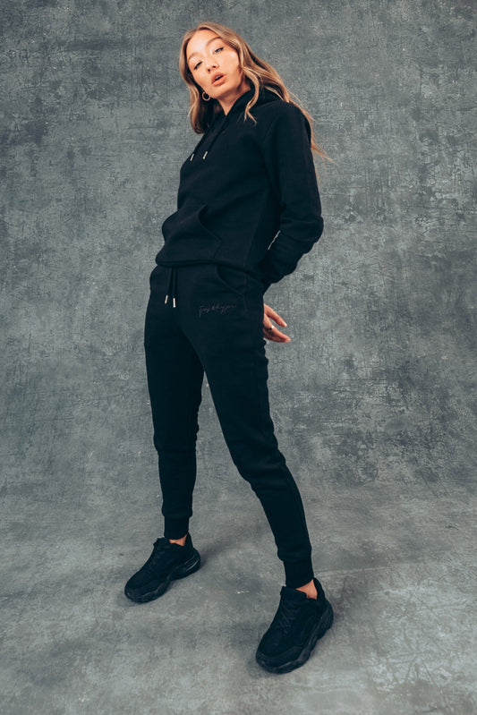 HYPE BLACK SCRIBBLE WOMEN'S TRACKSUIT