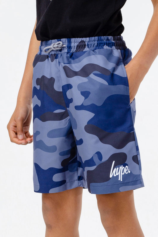 HYPE BOYS BLUE CAMO SWIM SHORTS