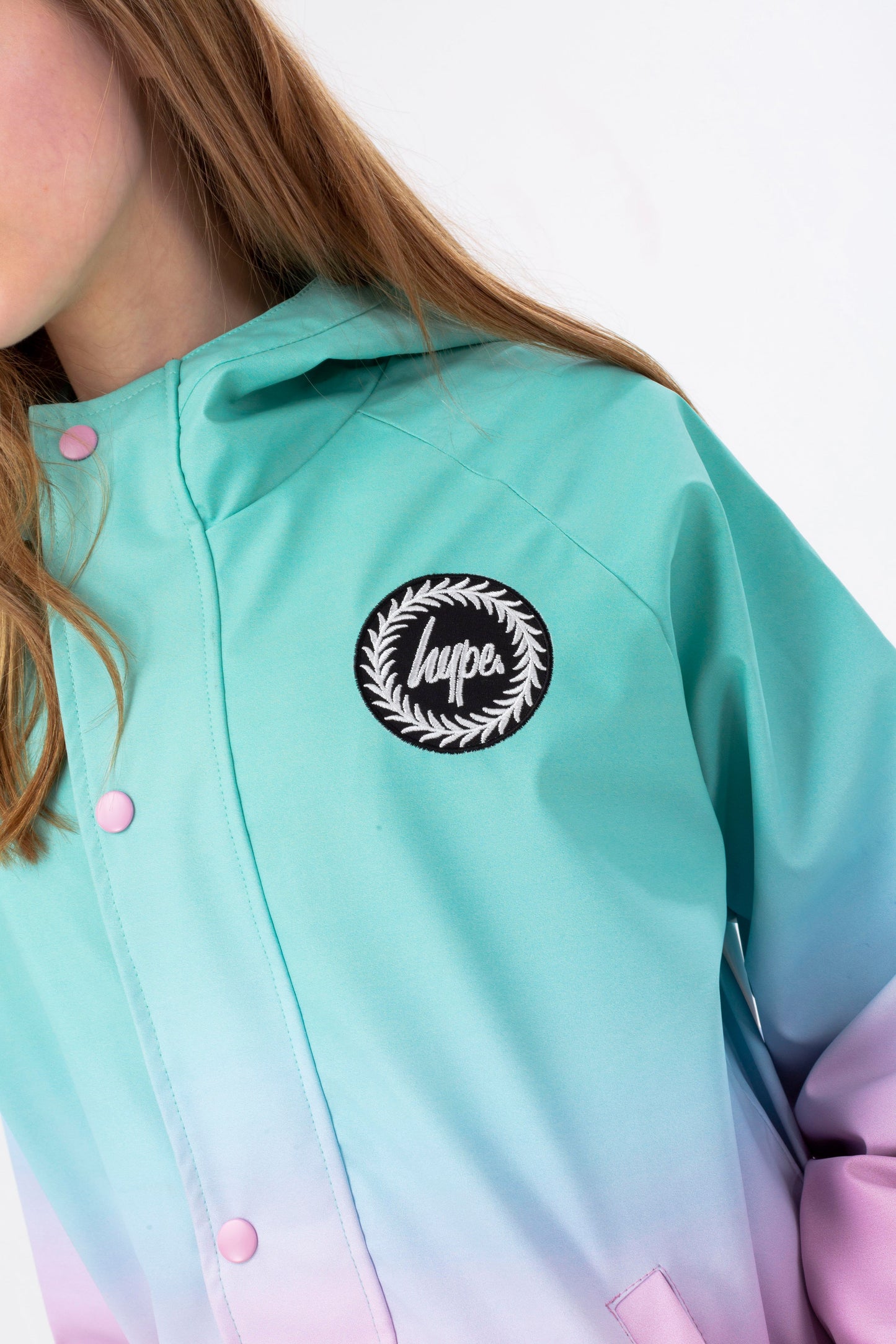 HYPE GIRLS MINT FADE RAINCOAT JACKET