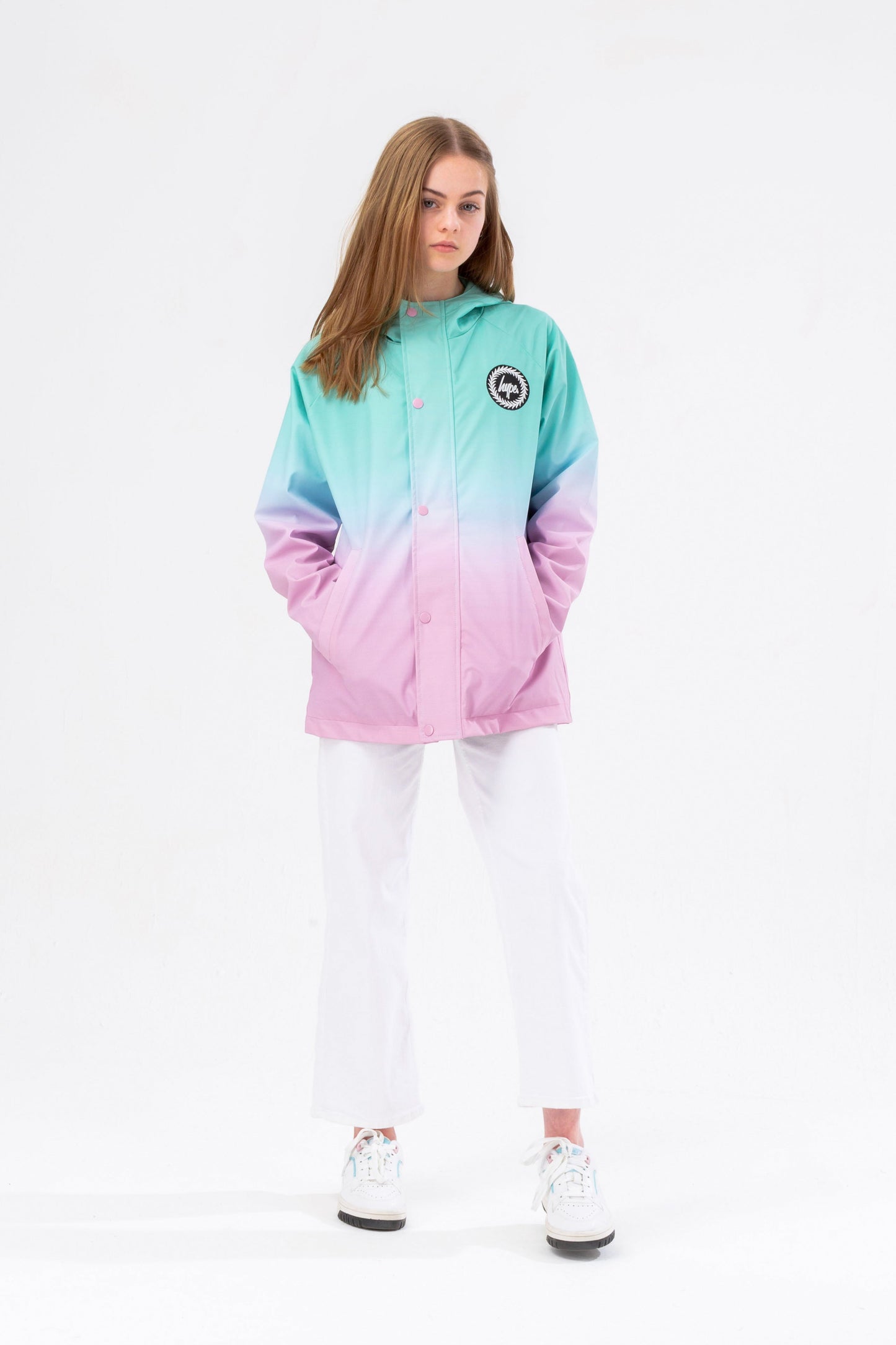 HYPE GIRLS MINT FADE RAINCOAT JACKET