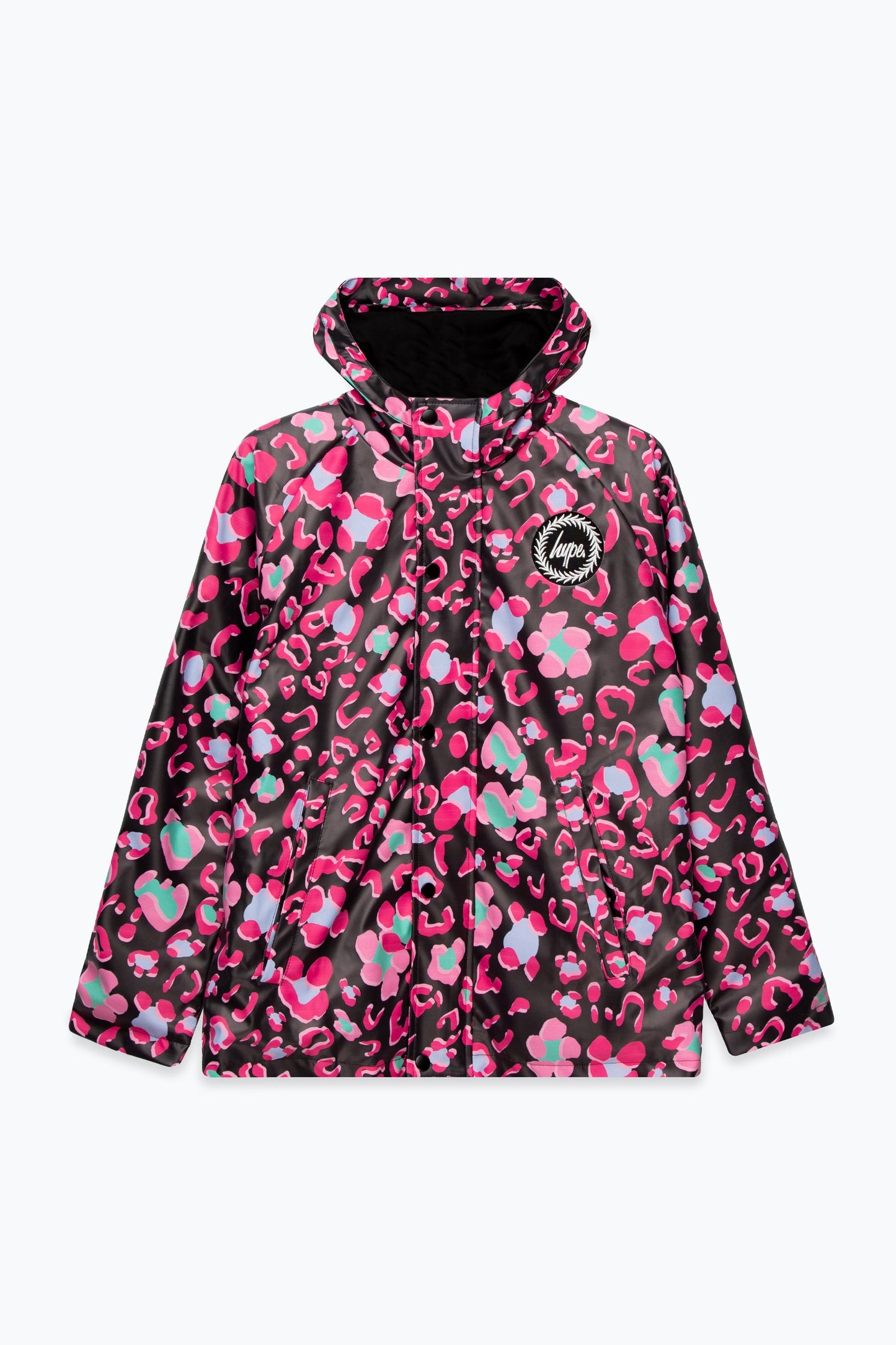 HYPE GIRLS PINK LEOPARD RAINCOAT