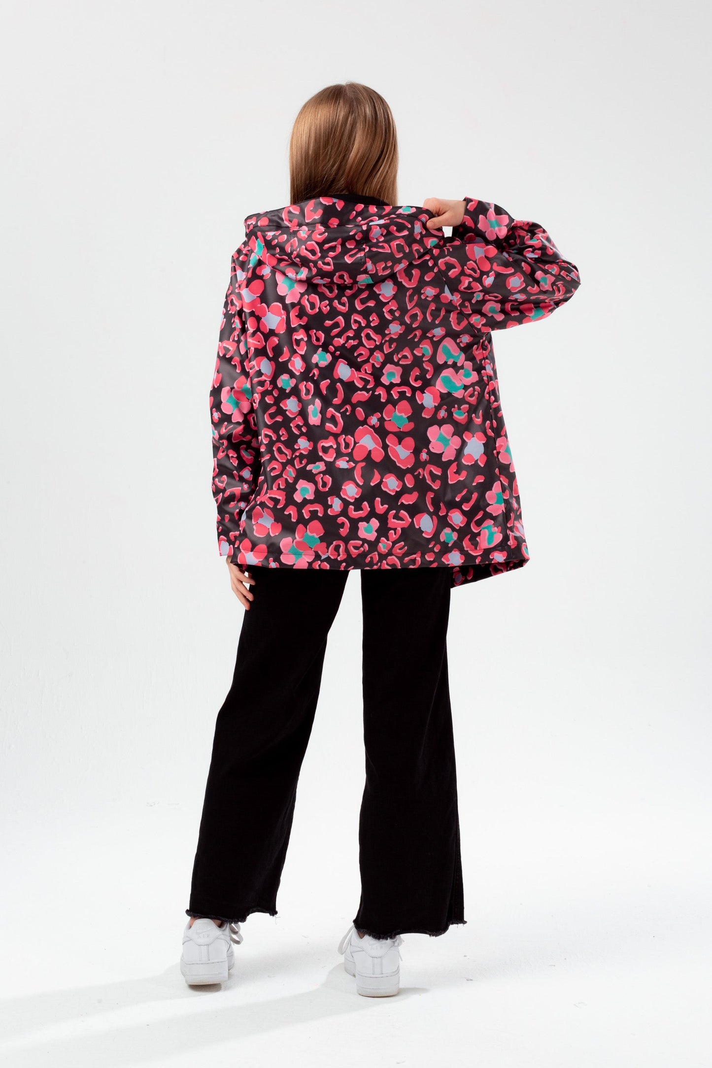 HYPE GIRLS PINK LEOPARD RAINCOAT