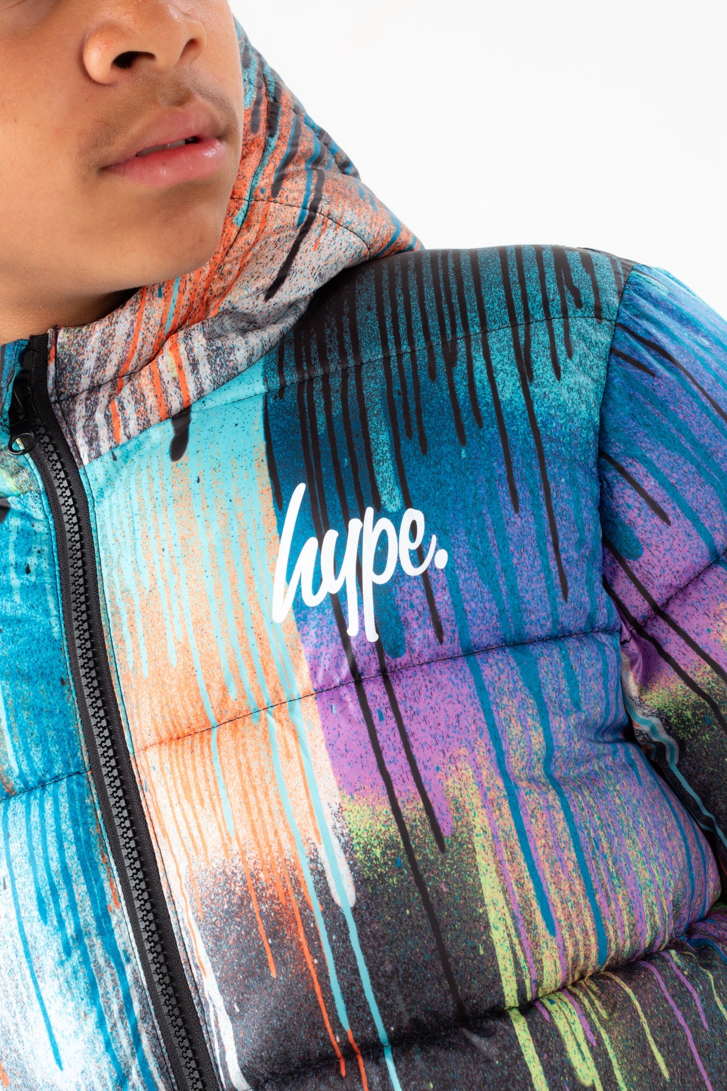 HYPE BOYS DRIP FADE PUFFER JACKET