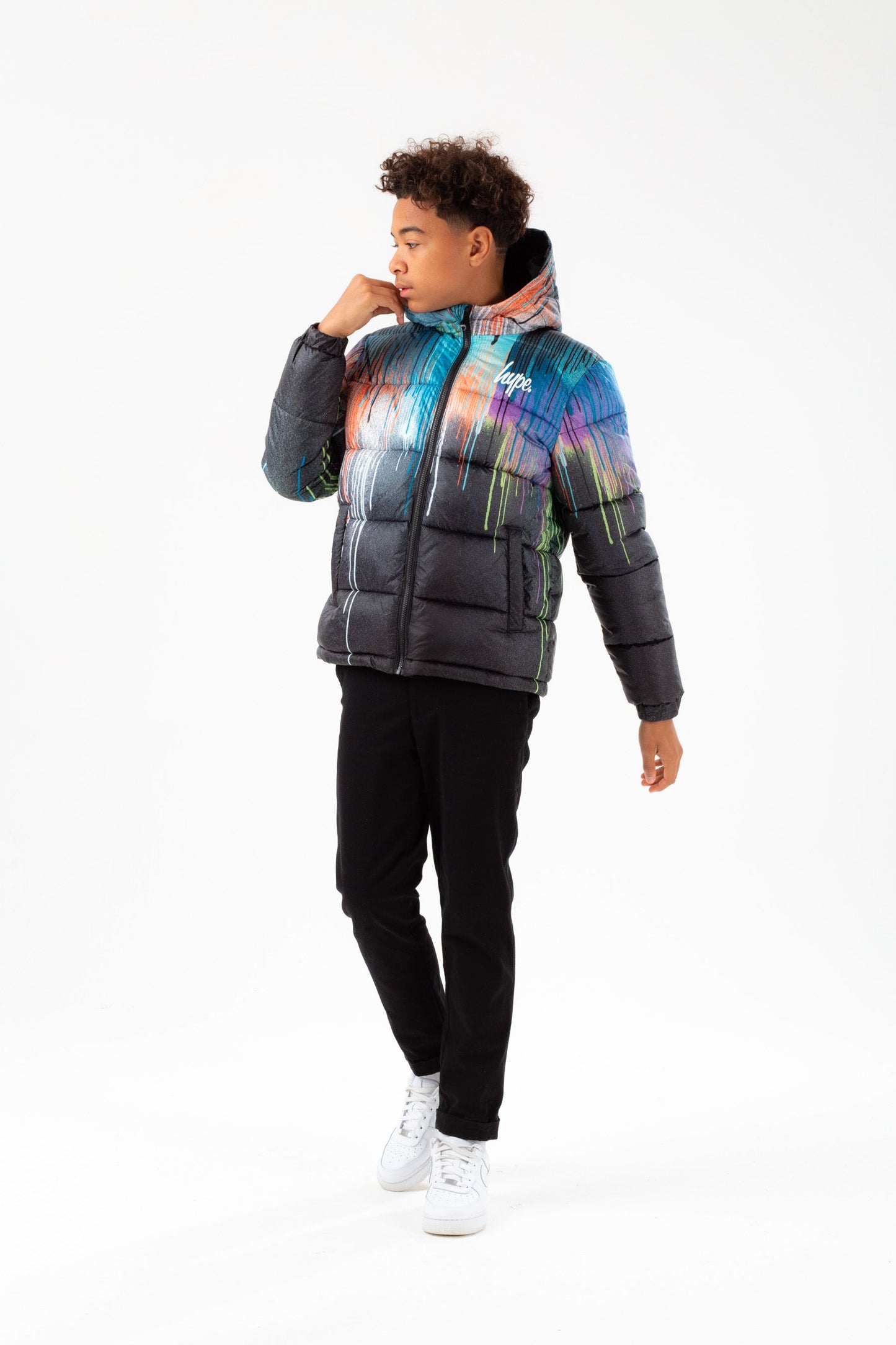 HYPE BOYS DRIP FADE PUFFER JACKET