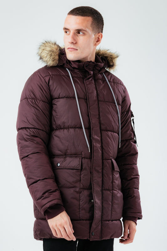 HYPE BURGUNDY MEN'S EXPLORER JACKET