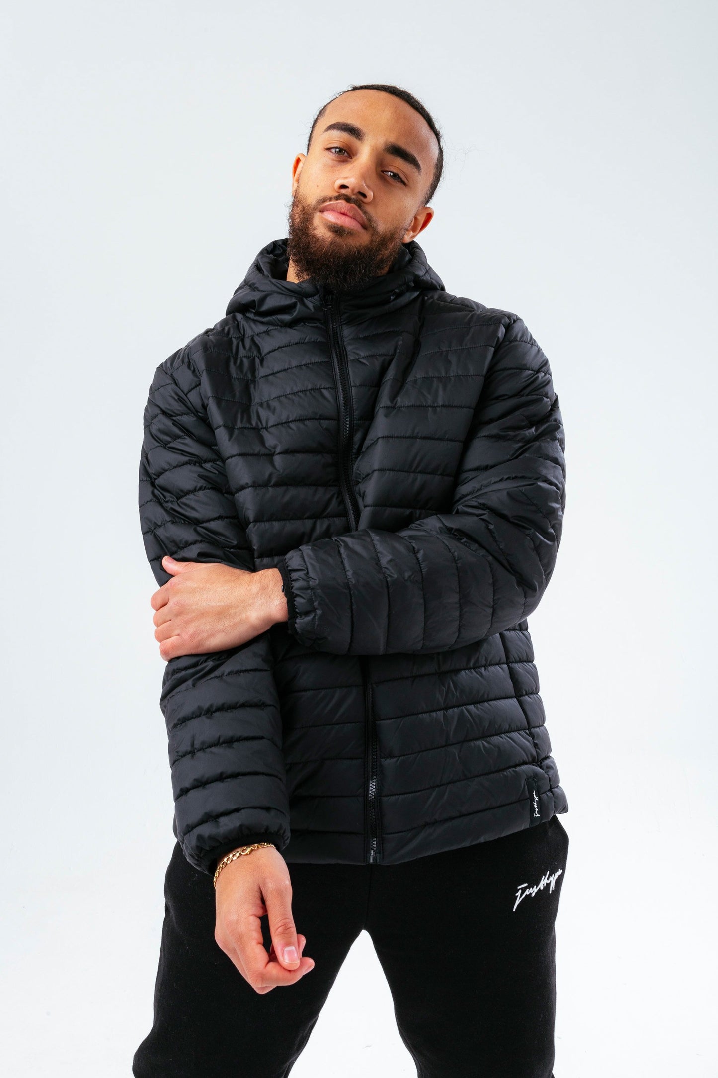 HYPE BLACK MEN'S PUFFER JACKET