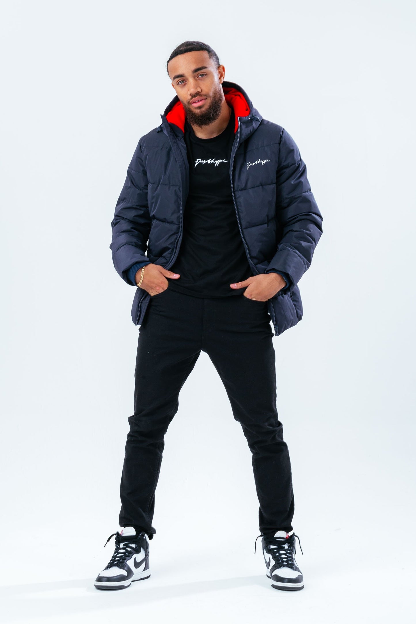 HYPE NAVY LUXE SHORT LINE MEN'S PARKA JACKET