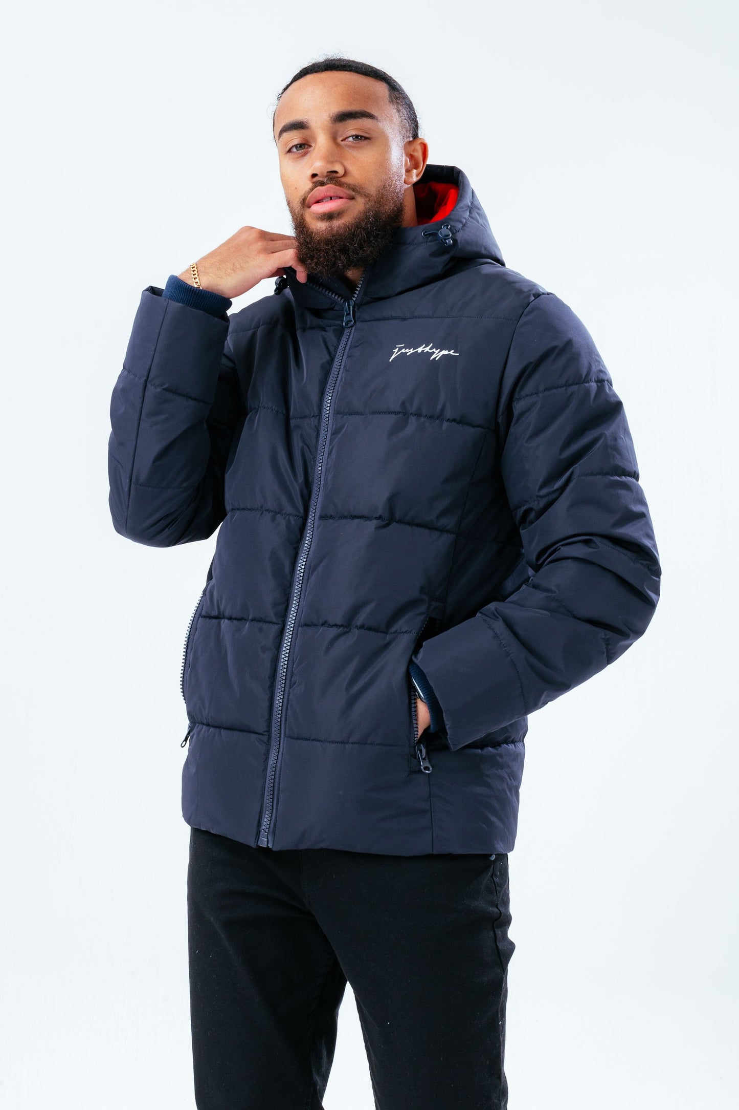 HYPE NAVY LUXE SHORT LINE MEN'S PARKA JACKET