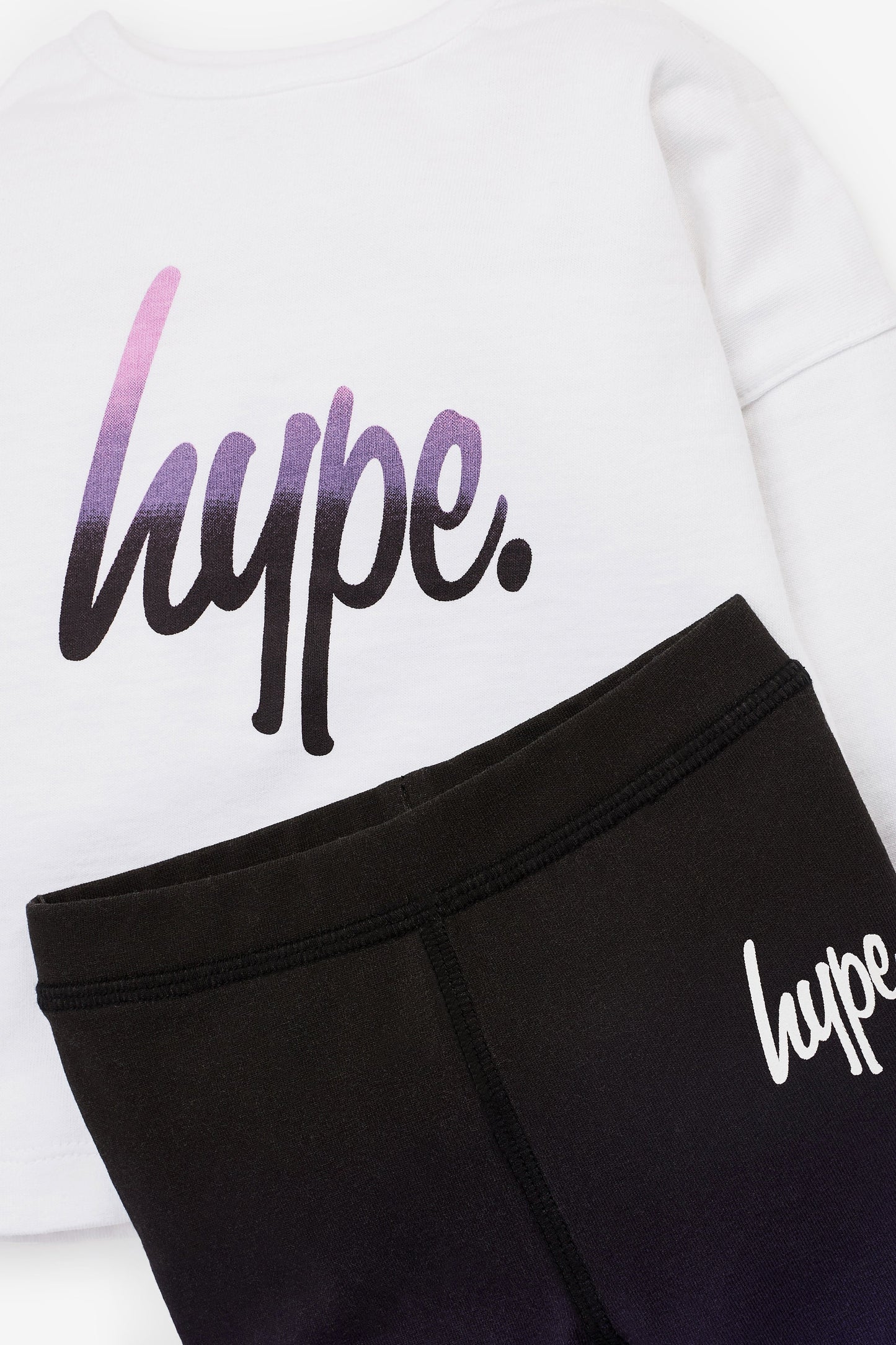 HYPE PINK PURPLE OMBRE TEE & LEGGING SET