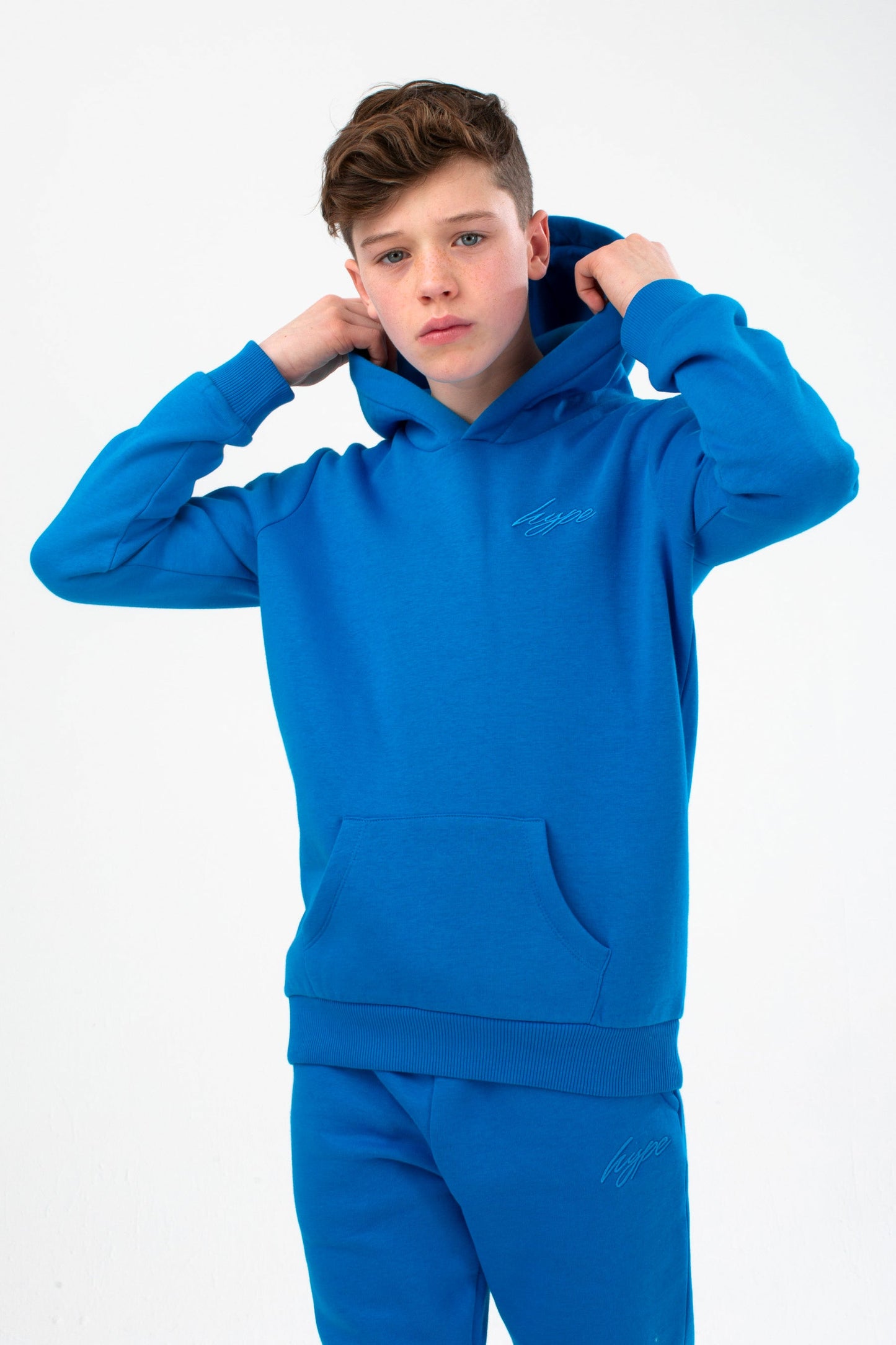 HYPE ROYAL BLUE KIDS OVERHEAD HOODIE & JOGGERS SET