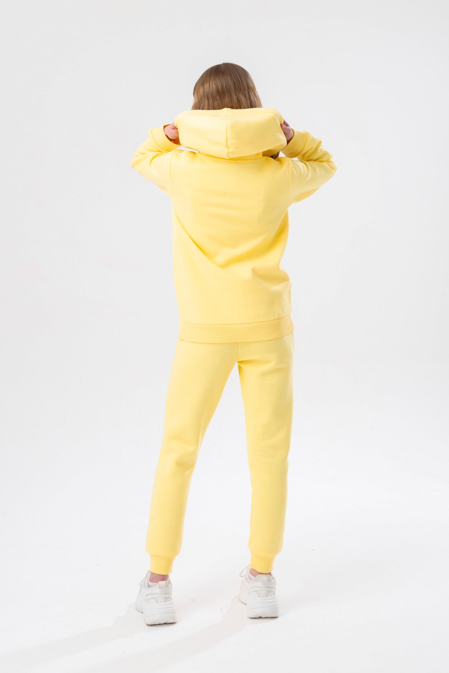 HYPE YELLOW KIDS OVERHEAD HOODIE & JOGGERS SET