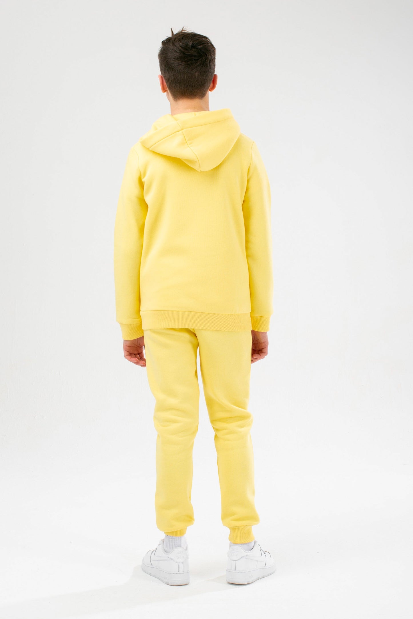 HYPE YELLOW KIDS OVERHEAD HOODIE & JOGGERS SET