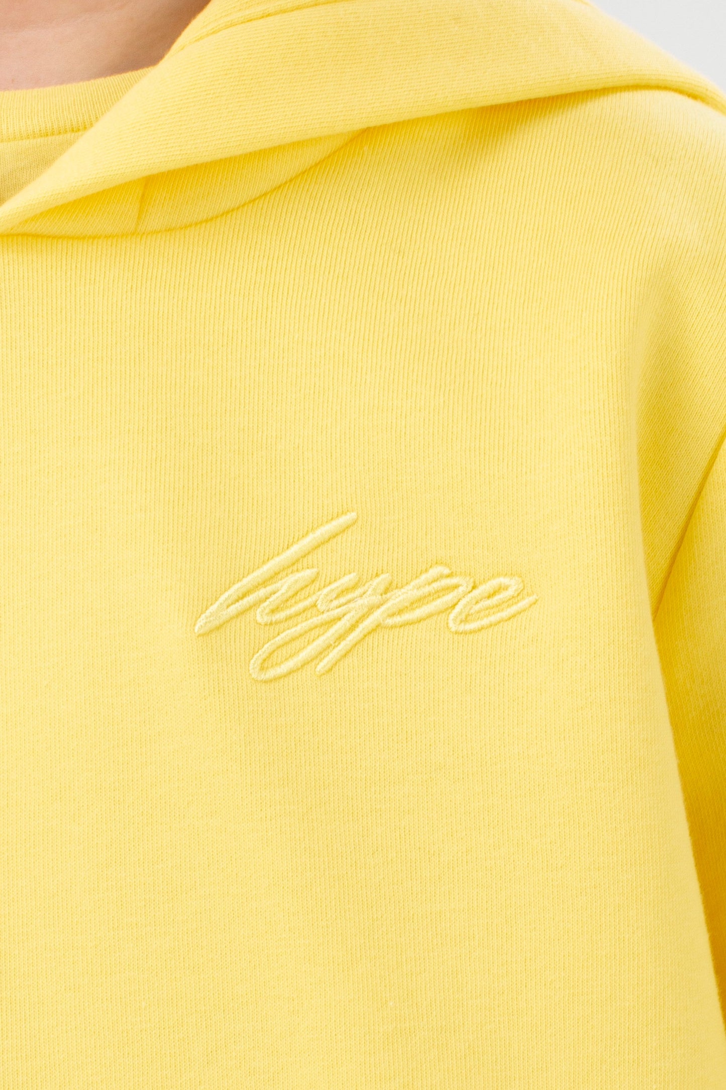 HYPE YELLOW KIDS OVERHEAD HOODIE & JOGGERS SET