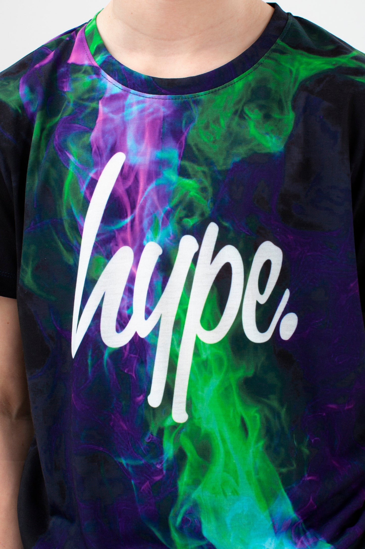 HYPE BOYS GREEN FLAME FADE SCRIPT T-SHIRT THREE PACK