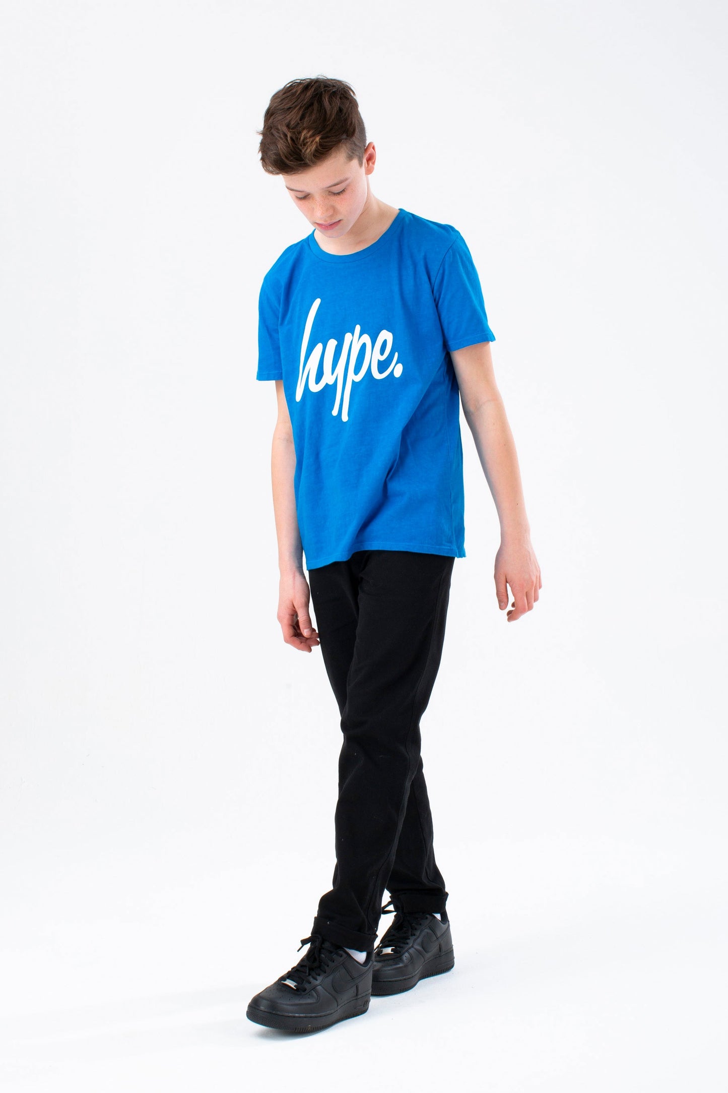 HYPE BOYS NAVY TEAL BLUE 3 PACK OF T-SHIRT