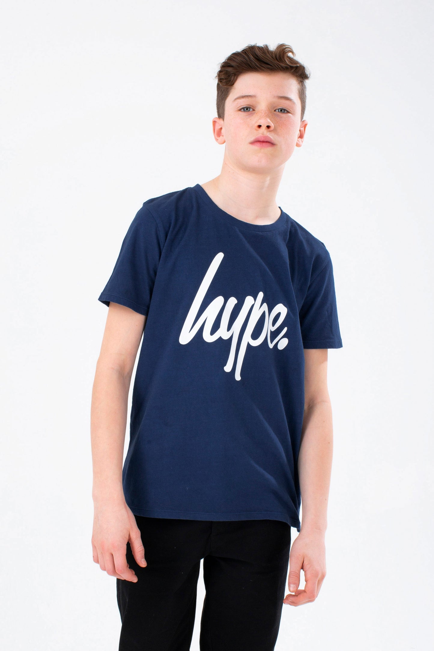 HYPE BOYS NAVY TEAL BLUE 3 PACK OF T-SHIRT