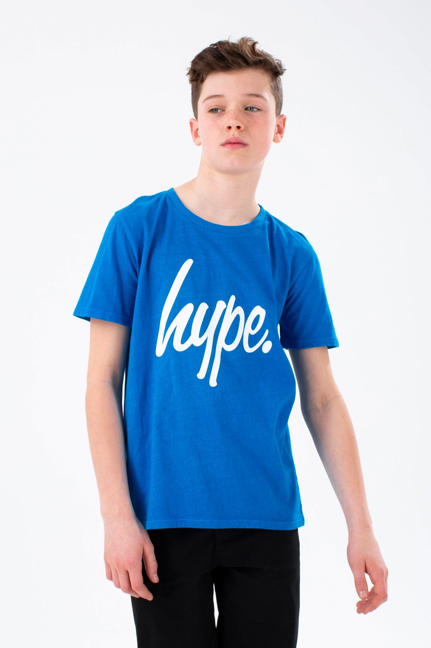 HYPE BOYS NAVY TEAL BLUE 3 PACK OF T-SHIRT